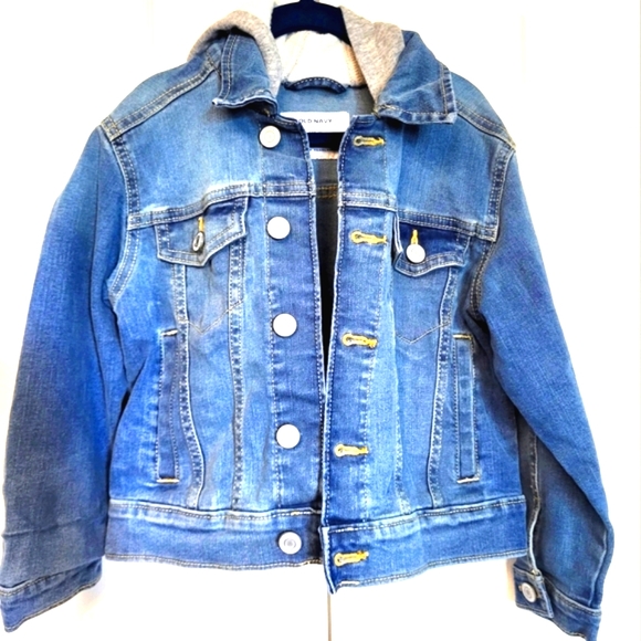 Boys Hooded Jean Jacket by Old Navy - Picture 1 of 5